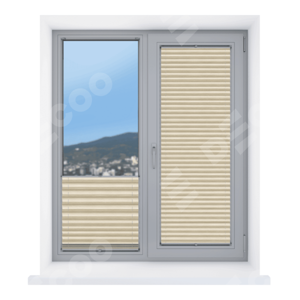 Штора плиссе ткань Сафари кремовый