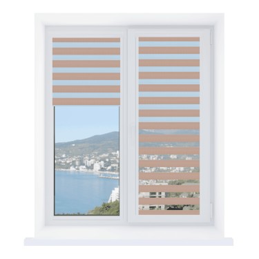 Рулонная штора День-ночь Уни 2 Metalic золото