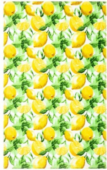Полотенце махровое Доляна «Лимон», 40х70±5 см, велюр/махра