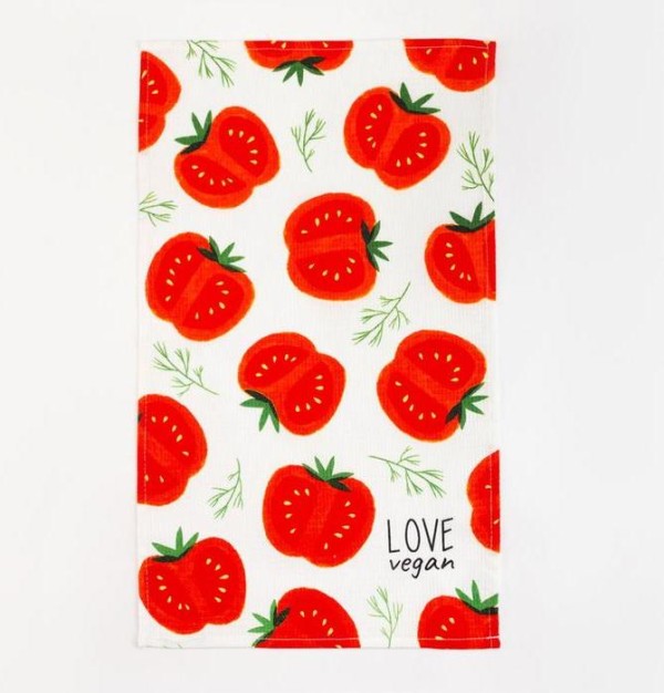Полотенце кухонное Доляна Love vegan, 35х60 см, 100% хл, 160г/м2