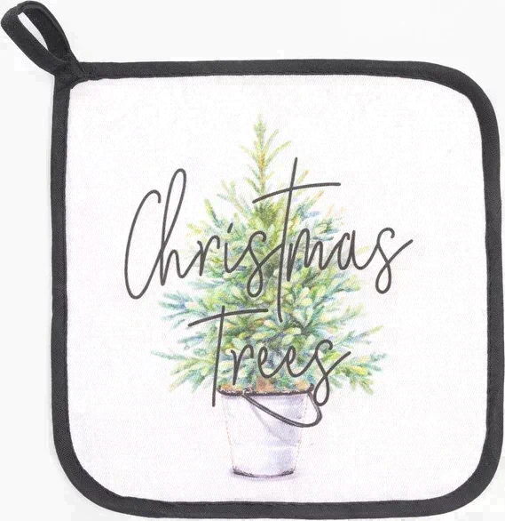 Набор кух. "Christmas trees" варежка-прихватка 20х28 см, прихватка 19х19 см, 100% хл