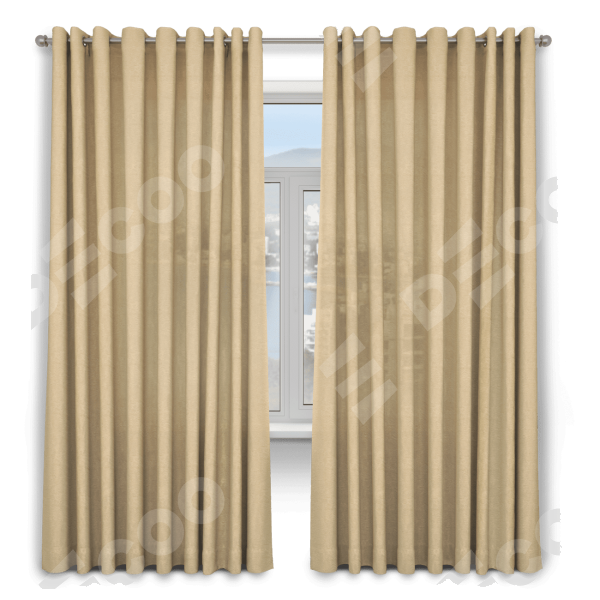Шторы на люверсах ткань софт однотонный бежевый