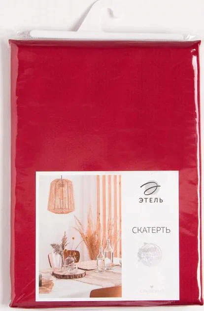 Скатерть "Этель" Elegance 150*250 +/-3см, цв.бордовый, пл. 192 г/м2, хл с ВГМО