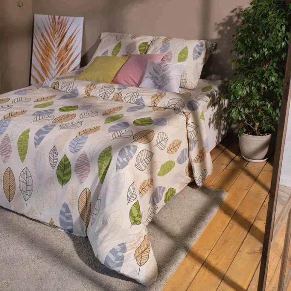 Постельное бельё "Этель" 1.5 сп Foliage 143*215 см, 150*214 см, 70*70 см -2 шт, бязь