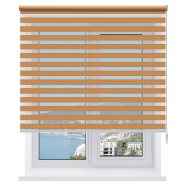 Рулонная штора День-ночь Basic светло-коричневый