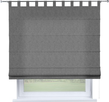 Римская штора на петлях «Кортин», ткань софт однотонный серый