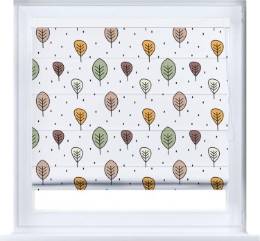 Римская штора «Кортин» кассетная «Простые деревья»