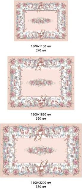 Набор столовый Этель "Pink magic" скатерть 150х180см +/-3см с ГМВО, салф.40х40см-8шт, хл100%