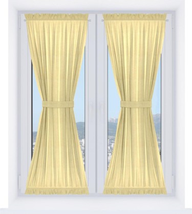 Штора песочные часы «Кортин» софт однотонный золотой