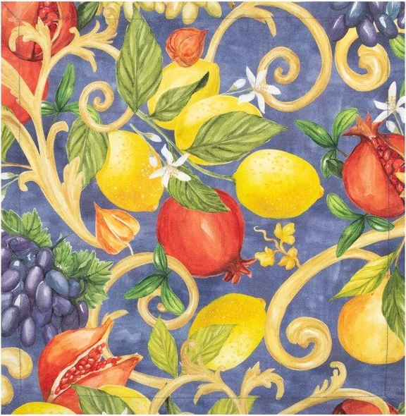 Скатерть Этель Southern fruits d=215 см с ГМВО, 100% хл, саржа 190 гр/м2