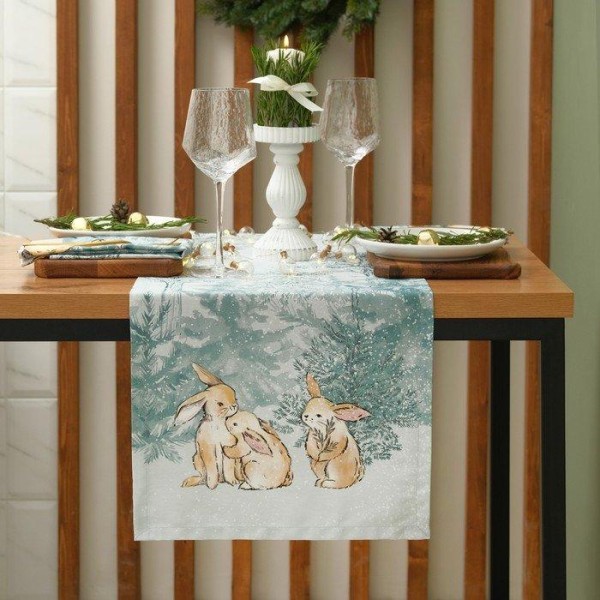 Дорожка на стол Этель Winter mood 40х146 см, 100% хл, саржа 190 г/м2