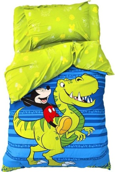 Постельное бельё 1,5 сп "Jungle", Микки Маус, 143*215 см, 150*214 см, 50*70 см -1 шт, поплин