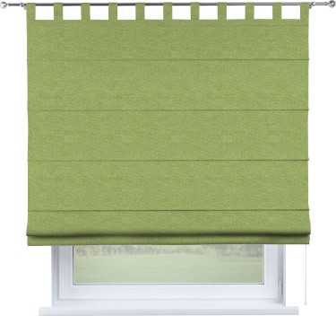 Римская штора на петлях «Кортин», ткань лён димаут, салатовый
