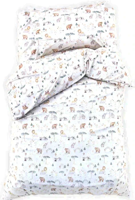 Постельное бельё Этель 1,5 сп "Cute animals", 143х215 см, 155х214 см, 50х70 см -1 шт, 100% хлопок, сатин
