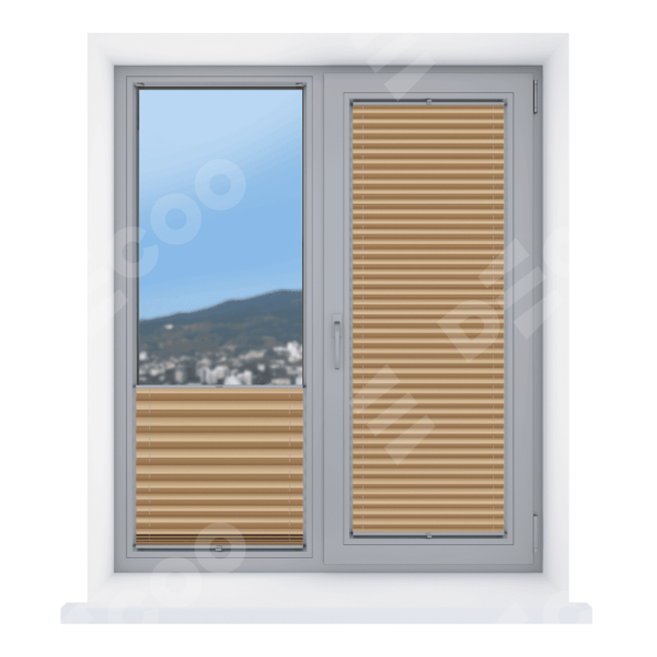 Штора плиссе Корона кофейный