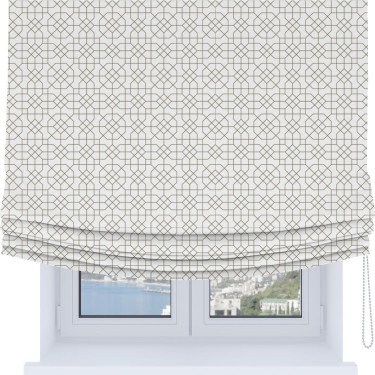 Римская штора Soft с мягкими складками, «Орнамент из тонких линий»