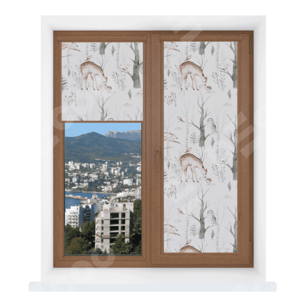 Рулонная штора Уни 2 с принтом Скандинавский питомник