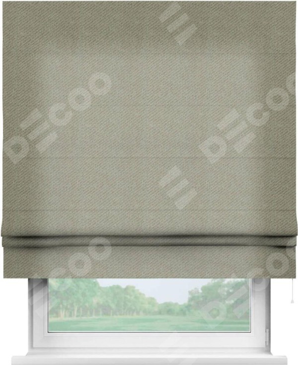 Римская штора «Кортин» для проема, ткань твид кофейный