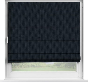 Римская штора «Кортин» на створку, ткань лён димаут max, синий