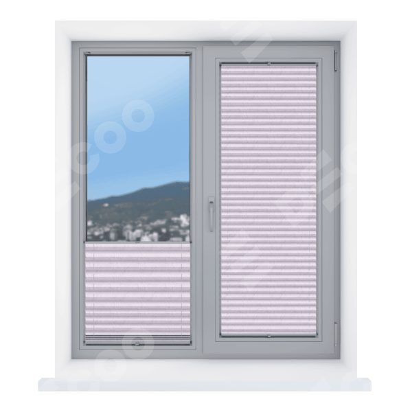 Штора плиссе ткань Краш FR лавандовый, ширина от 20 см