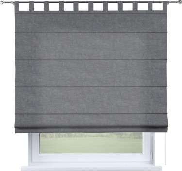 Римская штора «Кортин», канвас стальной, на петлях
