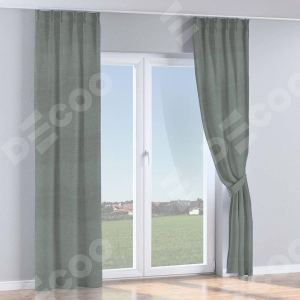 Комплект штор на тесьме «Кустик», твид блэкаут серый