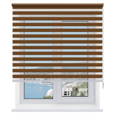 Рулонная штора День-ночь Elsa ВО коричневый