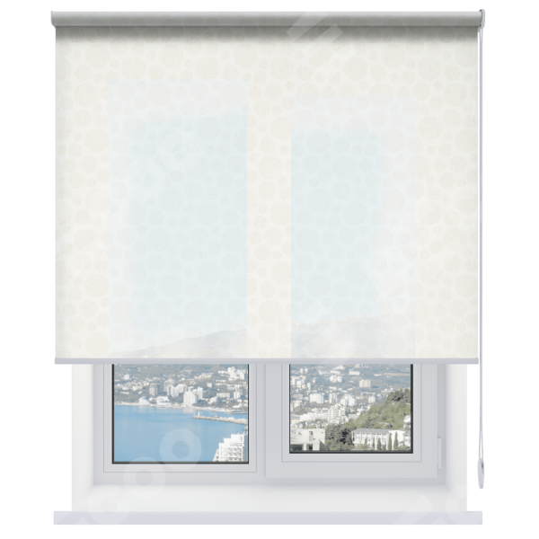 Рулонная штора Галактика белый 01