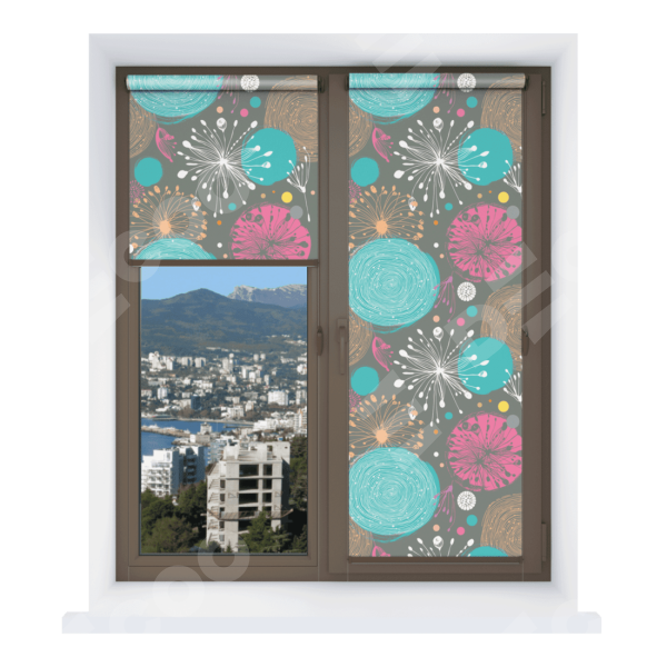 Рулонная штора Мини с принтом Милый гранж