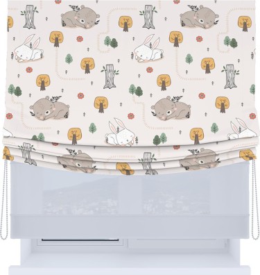 Римская штора «Кортин», день-ночь с мягкими складками, «Сладкие сны»