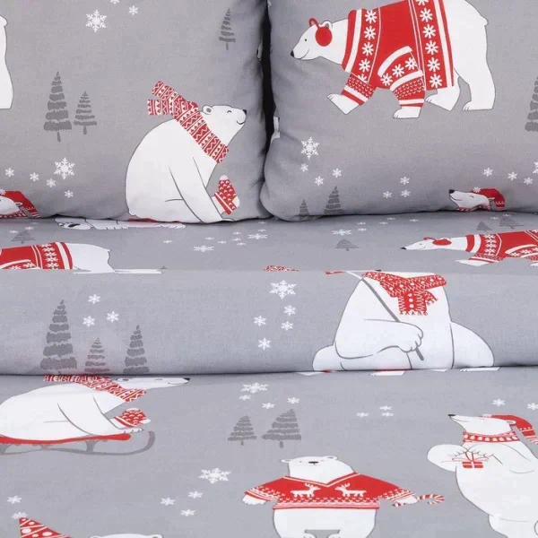 Постельное бельё Этель 2 сп «Зимние игры» 175*215 см, 200*220 см, 70*70 см -2 шт