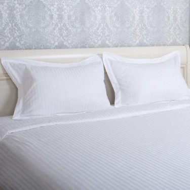 Простыня Атра евро 220х240 см сатин-страйп отбеленный 1х1 140 г/м хл100%