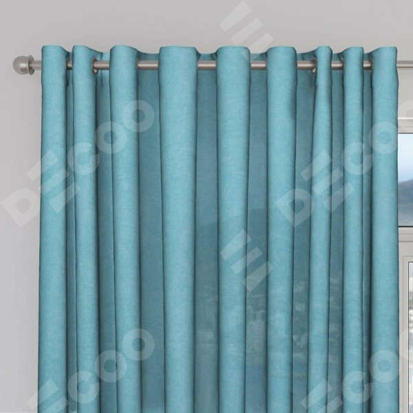 Шторы на люверсах ткань вельвет ментоловый