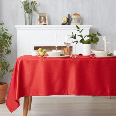 Скатерть Этель "Пудра" цв.красный, 110*150 см, 115 ±10 гр,100% п/э