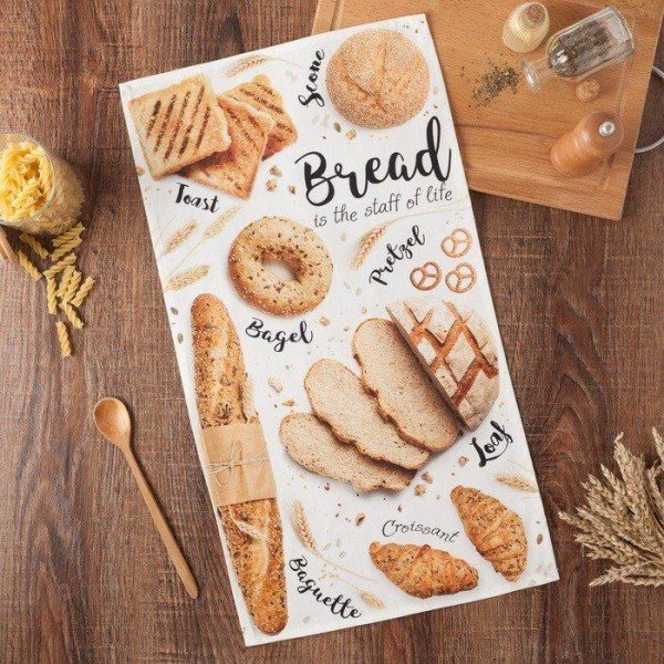 Полотенце кухонное "Fresh Bread" 40х73 см, 100% хл, саржа 190 гр/м2