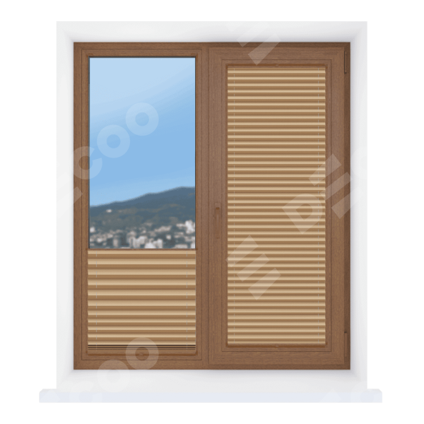 Штора плиссе Корона кофейный