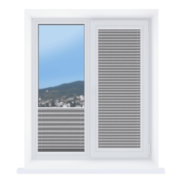 Штора плиссе ткань Виват стальной