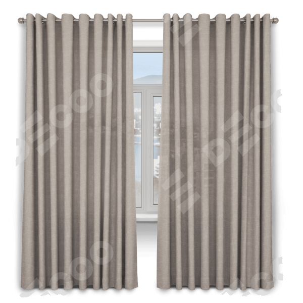 Шторы на люверсах ткань софт однотонный тёмно-бежевый