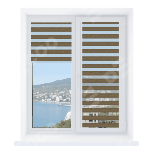 Рулонная штора День-ночь Уни 2 City 11, размеры от 20 до 120 см