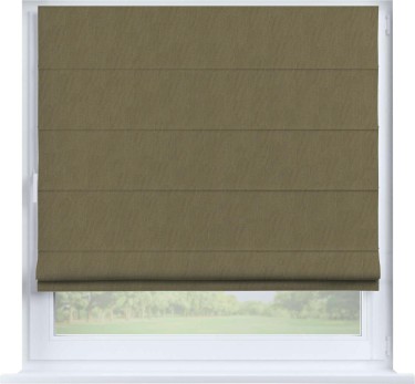 Римская штора «Кортин» на створку, ткань блэкаут однотонный, бежево-золотой