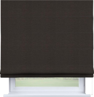 Римская штора «Кортин» для проема, ткань лён димаут, венге