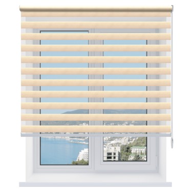 Рулонная штора День-ночь Libra кремовый