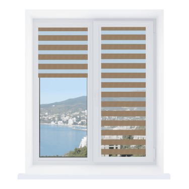 Рулонная штора День-ночь Уни 2 Shade бежевый, размеры от 20 до 120 см