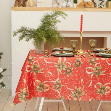 Скатерть Доляна «Новый год: Новогодние подарки» 145*260 +/- 2 см, 100% п/э