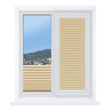 Штора плиссе ткань Жемчуг бежевый