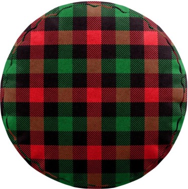 Подушка круглая Cortin «Красочная клетка»