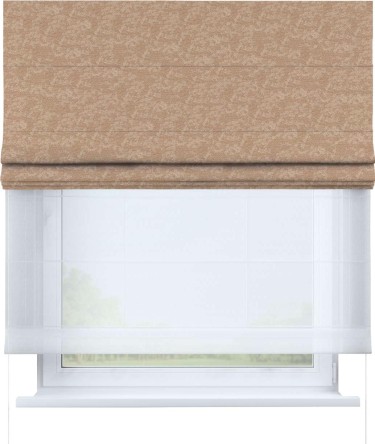 Римская штора «Кортин», софт мрамор бронзовый, день-ночь