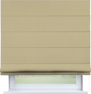 Римская штора «Кортин» для проема, ткань блэкаут однотонный, кофейный